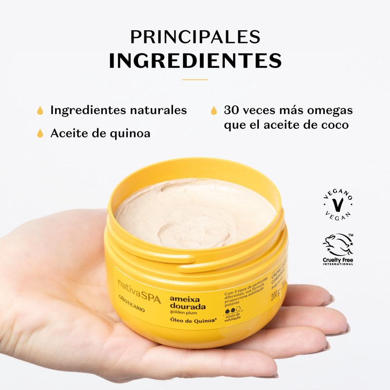 O Boticário Nativa Spa Golden Plum Körperpeeling, 200 g