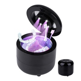 Ultrasonic Cleaner, 45kHz Retainer Cleaner Machine for Dentures, Mouth Guards, Braces, Aligners, Night Guards, Dental Appliances & Jewelry - 180ML Cleaning Pod