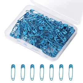 120pcs Safety Pins, 19mm Mini Safety Pins for Clothes Metal Safety Pin for Clothing Sewing Handicrafts Jewelry Making (Dark Blue)