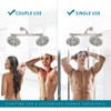 Chomley Double Shower Head with Built-in 2 Shut Off Valve,