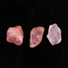 CRYSTALINES 3pcs Wholesale Natural Raw Pink Chrysolite Gemstones, High Grade