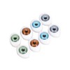 8 Pairs(16PCS) Oval Flat Hollow Back Plastic Eyes Puppet Doll