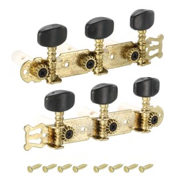 PATIKIL Acoustic Classical Guitar Machine Head Tuning Key Peg String Tuner Black Button 1 Set