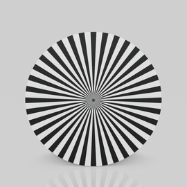 Black and White Sunburst 14'' Round Paper Placemats, Pack of 50 placemats