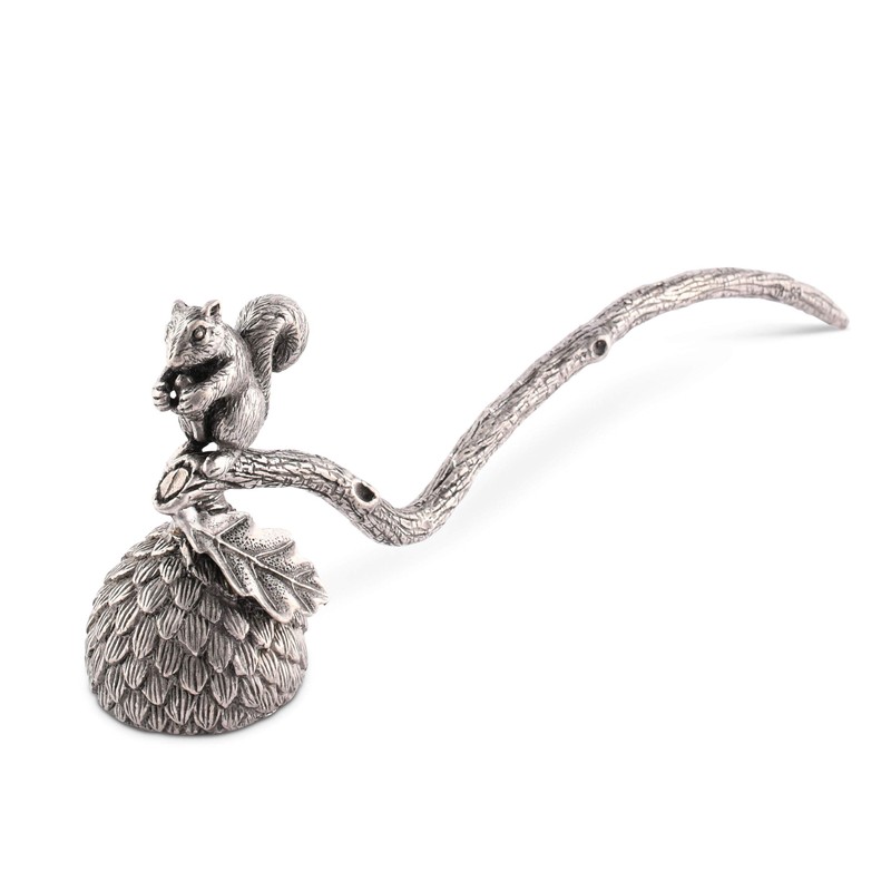 Vagabond House Pewter Squirrel Candle Snuffer 10" Long