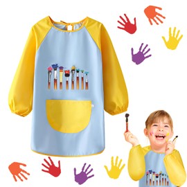 Tikplus Painting Coat School 1st Class Painting Apron Children with Big Pockets Painting Coat Children Painting Coat Children Painting Coat Child 7-12 Years for School Art Painting Cooking, Painting