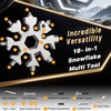 MUCLIP 18-in-1 Snowflake Multi Tool,2 Pack Stainless Steel with Carabiner,Bottle