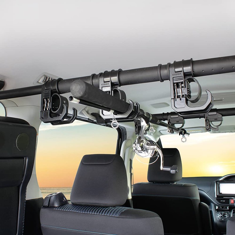 LITTLEMOLE Car Fishing Rod Rack Hooks, 2 Pairs