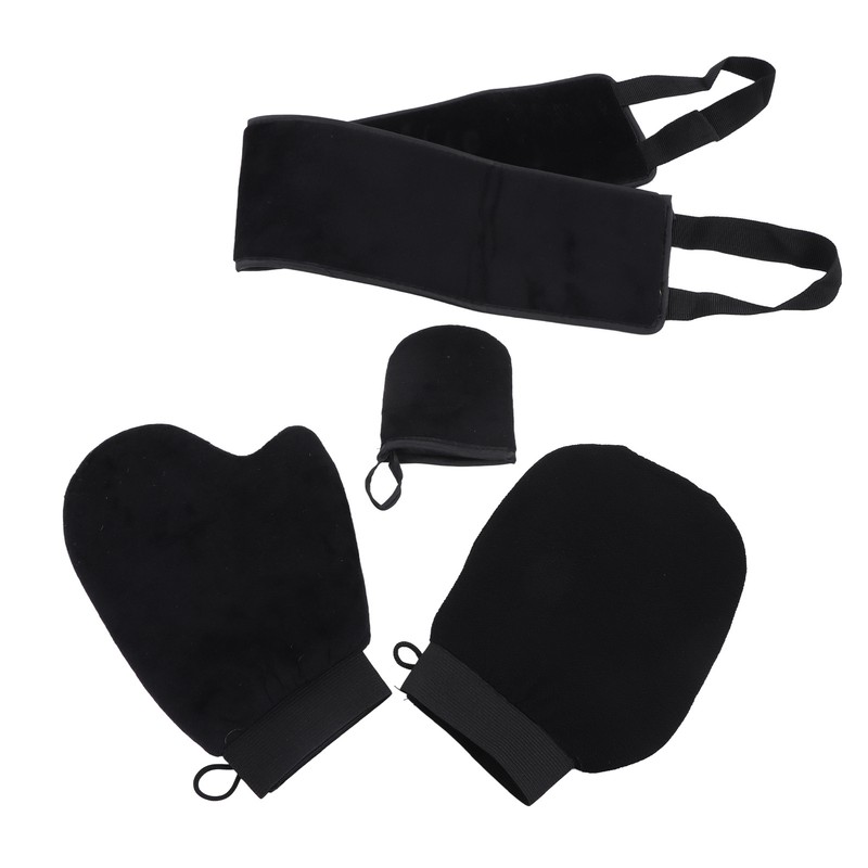 4 Pcs Self Tanner Mitt Velvet Soft Reversible Exfoliating SPA