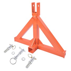 Orange Tractor Drawbar Hitch Adapter with 3-Point Receiver, Quick Connect Design for Category 1 Tractors, Replacement for BX Kubota Yanmar GELUOXI