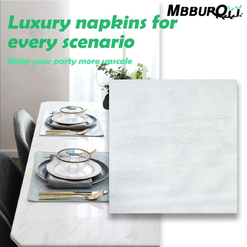 MBBUROYY Disposable Cocktail Napkins Cloth Like Napkins Disposable Table Napkins