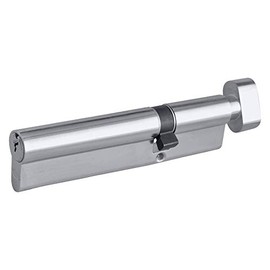 Asec Nickel Plated 120mm 6-Pin Euro Double Key & Turn Cylinder - 75 / T45
