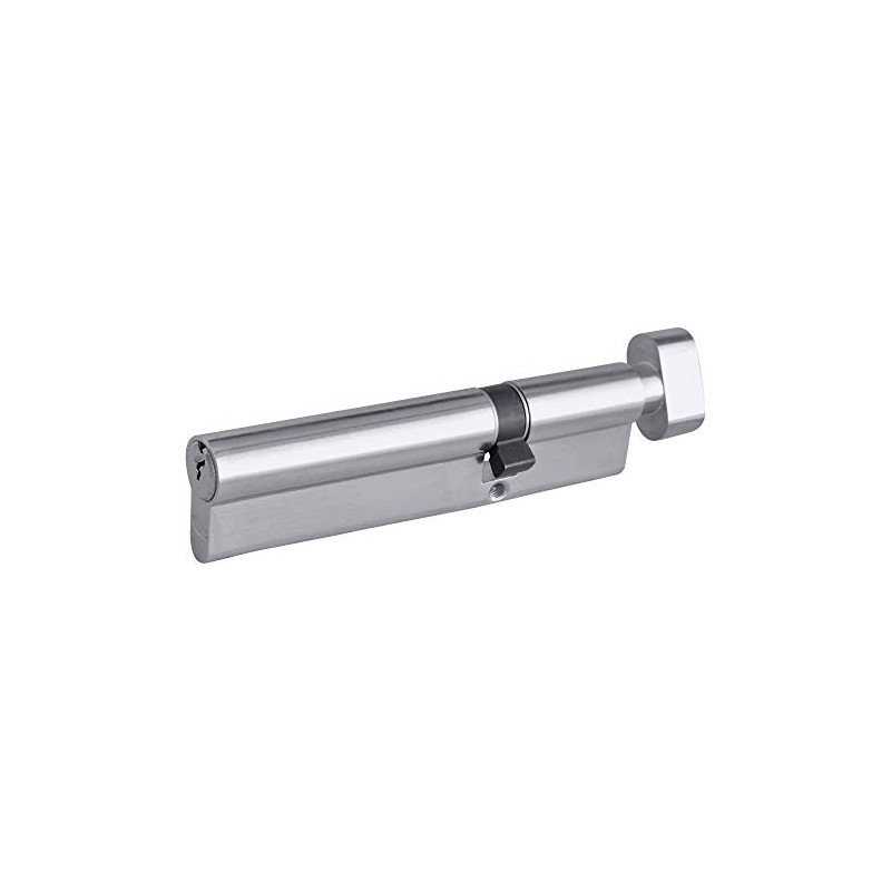 Asec Nickel Plated 120mm 6-Pin Euro Double Key & Turn