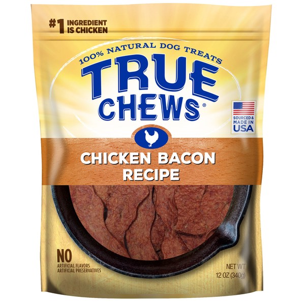True Chews Dog Treats, Chicken Bacon Recipe, 12 oz, Medium