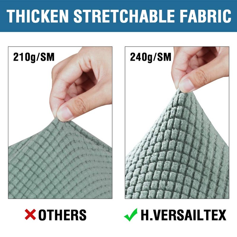 H.VERSAILTEX 4 Piece Stretch Sofa Covers for 3 Cushion Couch