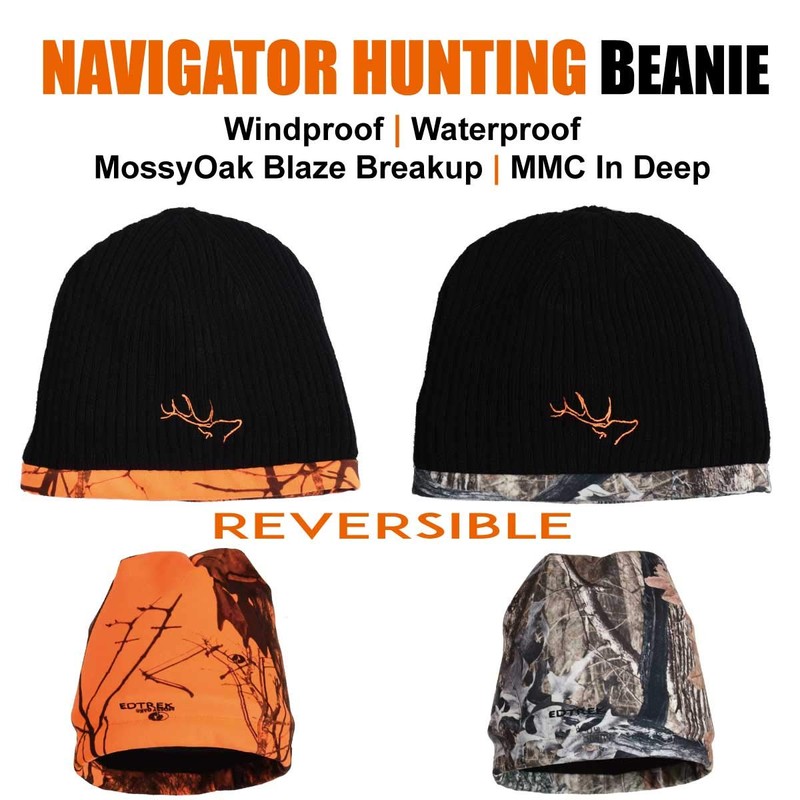 EDTREK Waterproof and Windproof Camo Beanie - Timber and Blaze