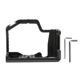 Metal Camera Cage Rig with Grip Handle Cold Shoe Expansion Accessories for Canon EOS M50/M5 Mirrorless Cameras