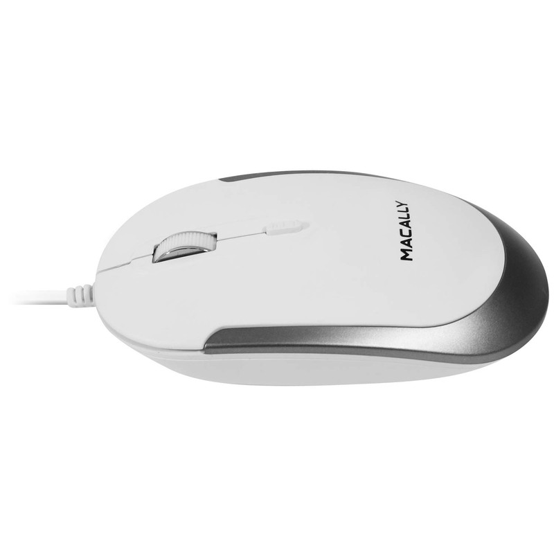 Macally DYNAMOUSE-W USB Optical Silent Click Mouse With 2 Buttons,