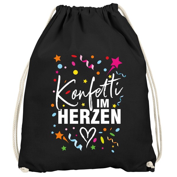 MoonWorks® Gym Bag Carnival Confetti in Heart Saying Funny Fancy