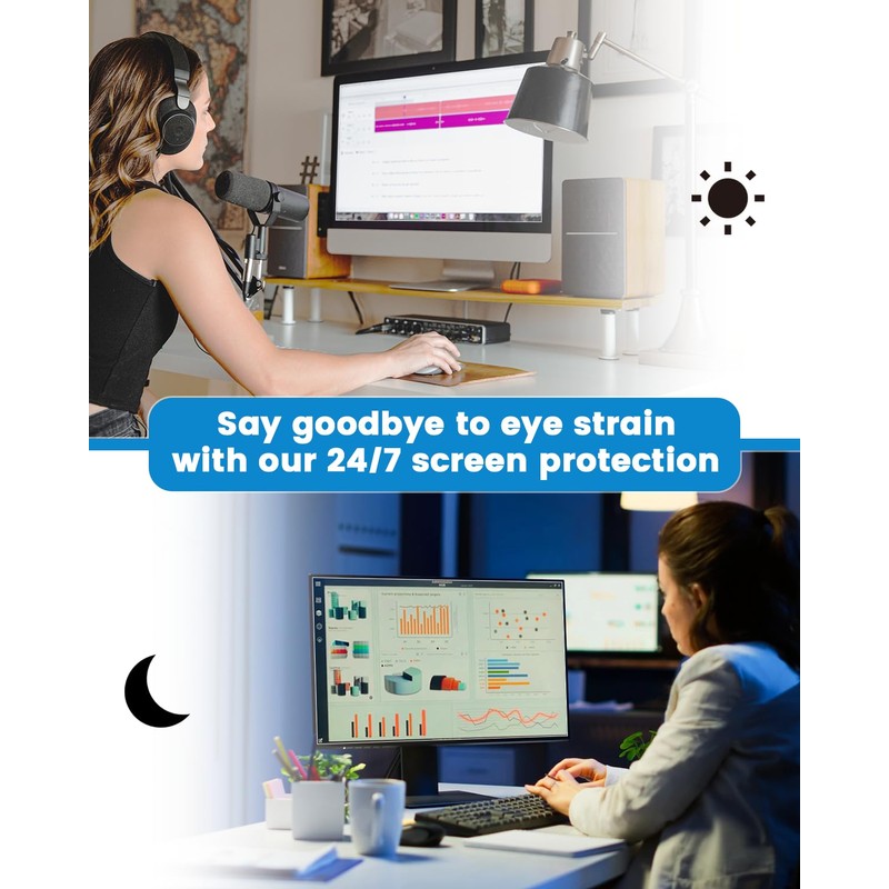 F FORITO 2-Pack 24 inch Anti Glare Matte Computer Screen