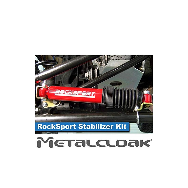 Rocksport RED Steering Stabilizer Kit by MetalCloak, For JK Wrangler,