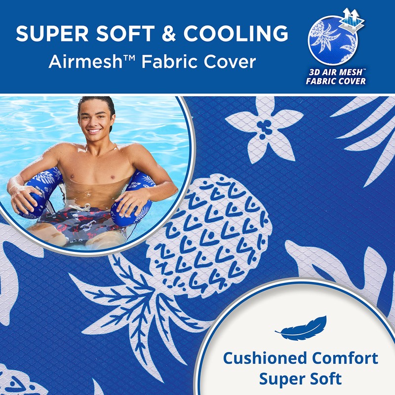 Aqua Deluxe Inflatable Pool Noodle Chair – Soft Mesh Sling-Floating