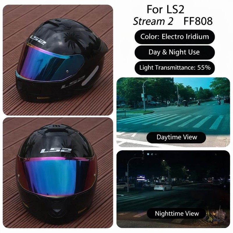 StableNeino LS2 Stream 2 Helmet Visor for LS2 FF808 Stream