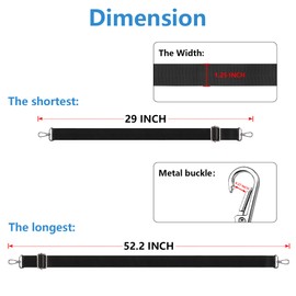 Aatacas 2 Pcs a Set, Wide and Long Universal Replacement Adjustable Crossbody Shoulder Strap