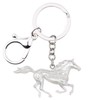 WEVENI Aleación de caballo ejecución llavero accesorios esmalte joyería para