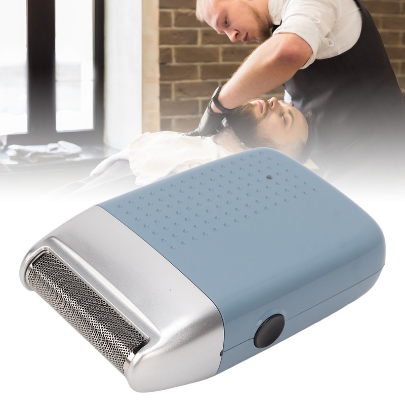 Rechargeable Beard Trimmer Blue USB Waterproof Portable Electric Hair Clipper