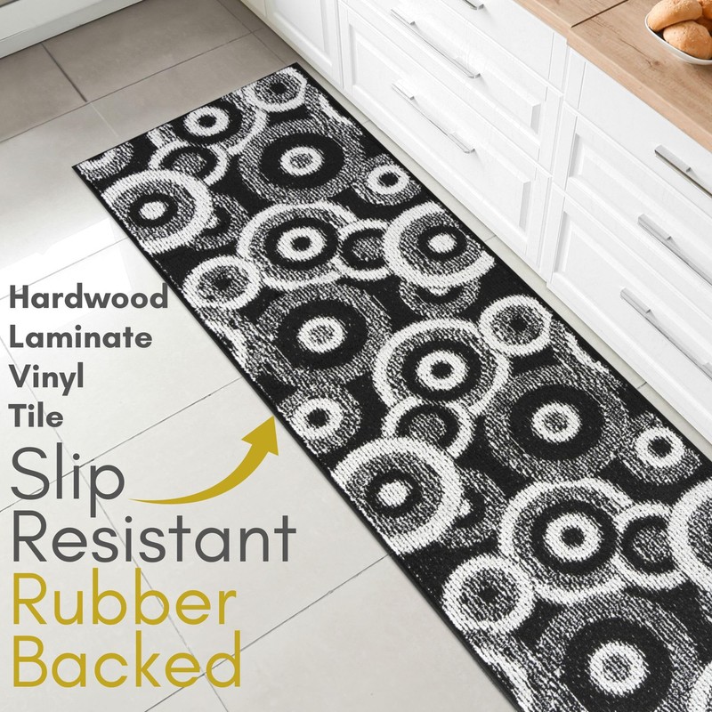 Custom Size Black Hallway Runner Rug | Cut to Length