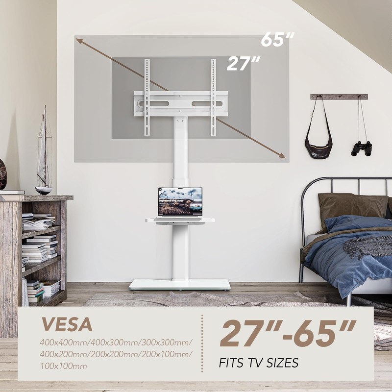 AX WABER Universal Floor TV Stand with Mount 70 Degree