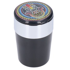 Car Ashtray Smokeless Blue LED Ashtray Cup Holder with Double Smoke Hole for Home OfficeStyle 2
