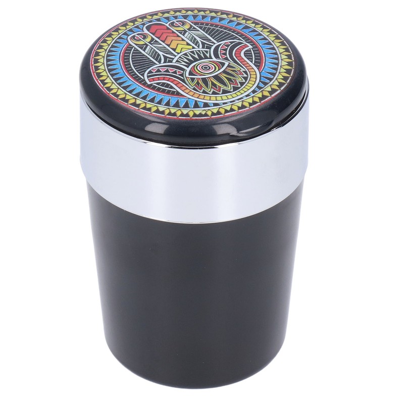 Car Ashtray Smokeless Blue LED Ashtray Cup Holder with Double