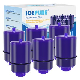 ICEPURE Faucet Filter Replacement for Pur® Plus RF9999®, All PUR Faucet Filtration Systems, Removes Lead, Mercury, Chlorine, Fits FM-2500V, FM-3700, Advanced Faucet Mounts, 6PACK