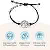 Nuoli Tree of Life Bracelet Silver, Black Textile Band, Women's