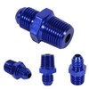 NPT-Anschlussadapter, Aluminium-Außenfackel AN6 bis 3/8"NPT-Adapter für geraden Heizölanschluss Blau.