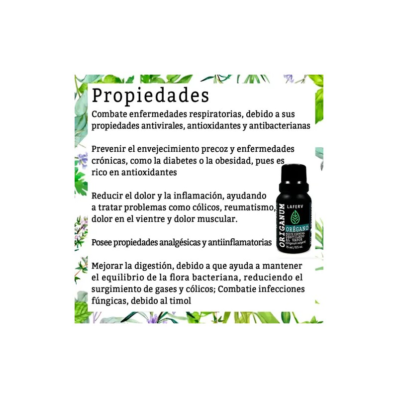 Aceite Esencial Orégano 15 Ml 100 Puro