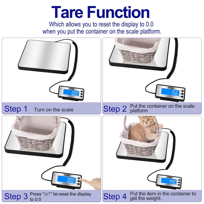 ACTECK Digital Shipping Postal Scale, 460 lb x1oz High Accuracy