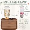 Hortsun Pressed Flower Lamp Vintage Table Small Lamp Cottagecore Decor