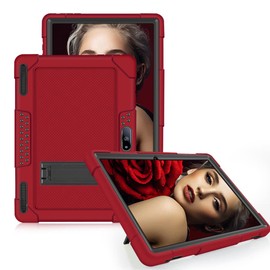 Mignova Case for 10 inch Pritom M10 /quntiCO Y10 /Digiland DL1036 /Voger priorpad X100 /VUCATIMES N10/Gateway 10.1 HD Tab Case with Stand Rubber Hybrid High Impact Drop Proof Case (Red+Black)