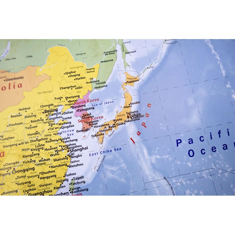 27.5x39.3 World and USA Two Wall Map Set (Paper Folded),