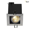 SLV KADUX 1 GU10 Downlight, Angular, alu Brushed, max, 50W,