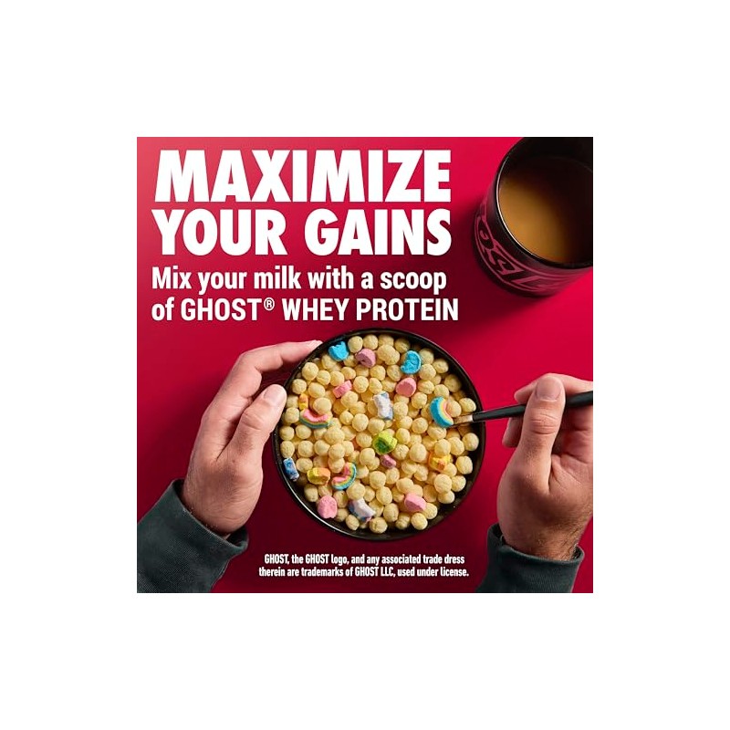 GHOST PROTEIN CEREAL, LUCKY CHARMS Flavor, 17G Protein, 9.4 oz
