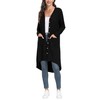 GRECERELLE Women's Long Cardigan Elegant Thin Ribbed Long Sleeve with