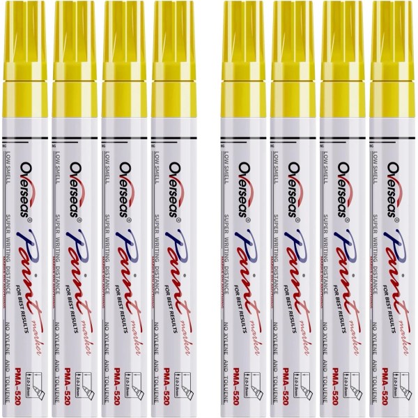 Overseas Paint Pens Markers - Yellow Permanent 1 Count (Pack
