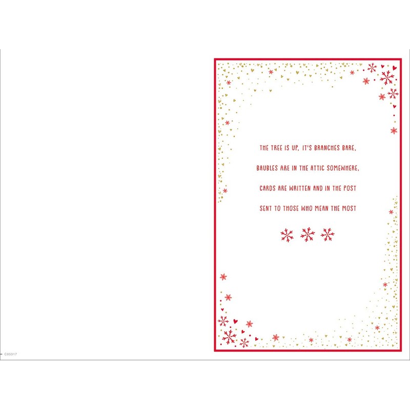 Regal Publishing Sentiment Christmas Card Mum - 12 x 8