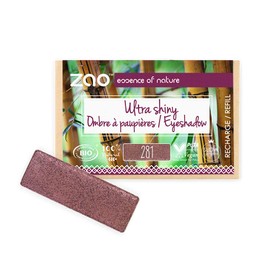 Zao Refill Rectangle Eye Shadow 281 Burgundy Sequin