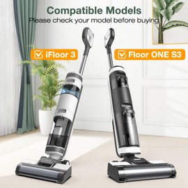 1+2 Pack iFloor 3/ S3 Brush Roller and HEPA Filter Set Compatible with Tineco iFloor 3/ Floor One S3 Cordless Vacuum Cleaners, 1 Pack Brush Roller + 2 Pack Vacuum HEPA Filters + 1 Pack Cleaner Tool