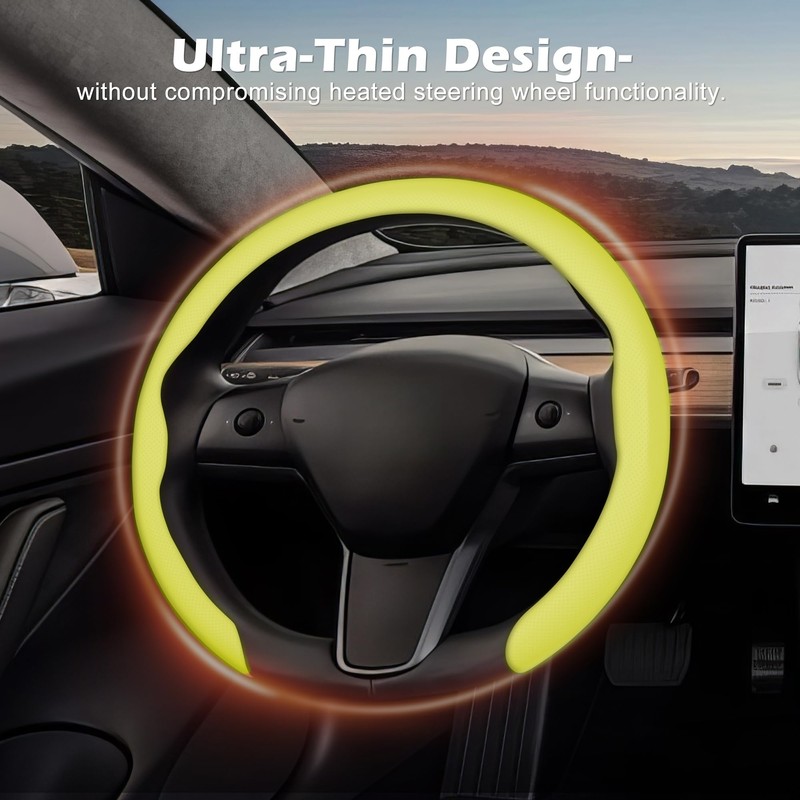 Frani Nappa Leather Steering Wheel Cover,Universal Fit 15 Inch-Premium Non-Slip